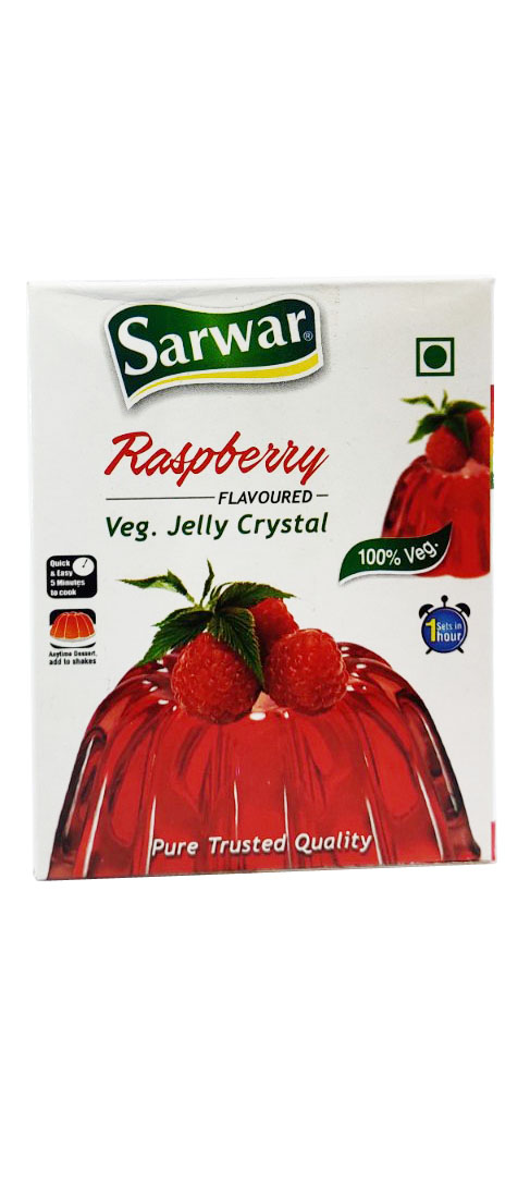 Sarwar Ruspberry Veg Jelly Crystal 100g