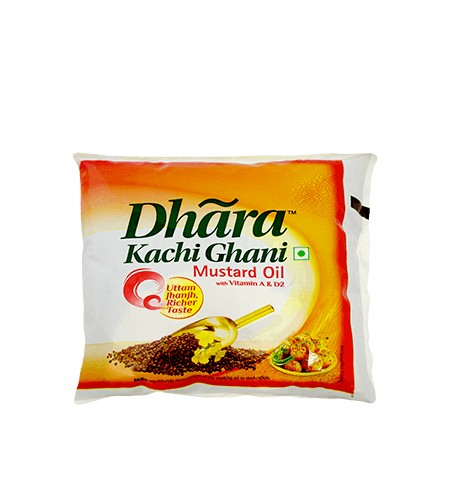 Dhara Kachi Ghani Mustard Oil 500 ml