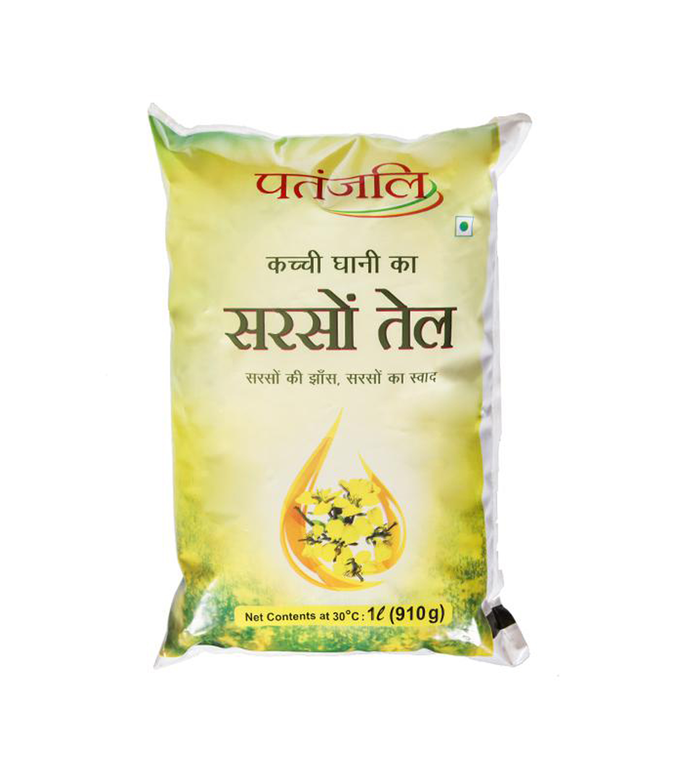 Patanjali Kachi Ghani Sarson Oil 1 Ltr Pouch