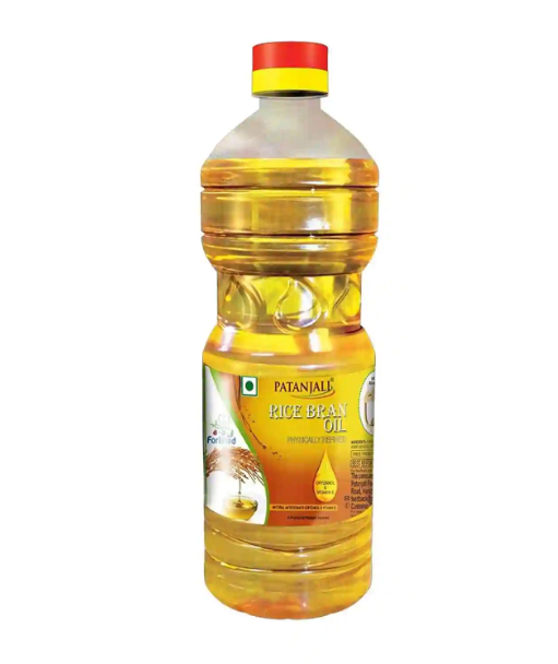 Patanjali Rice Bran Oil 1 Ltr Bottle 