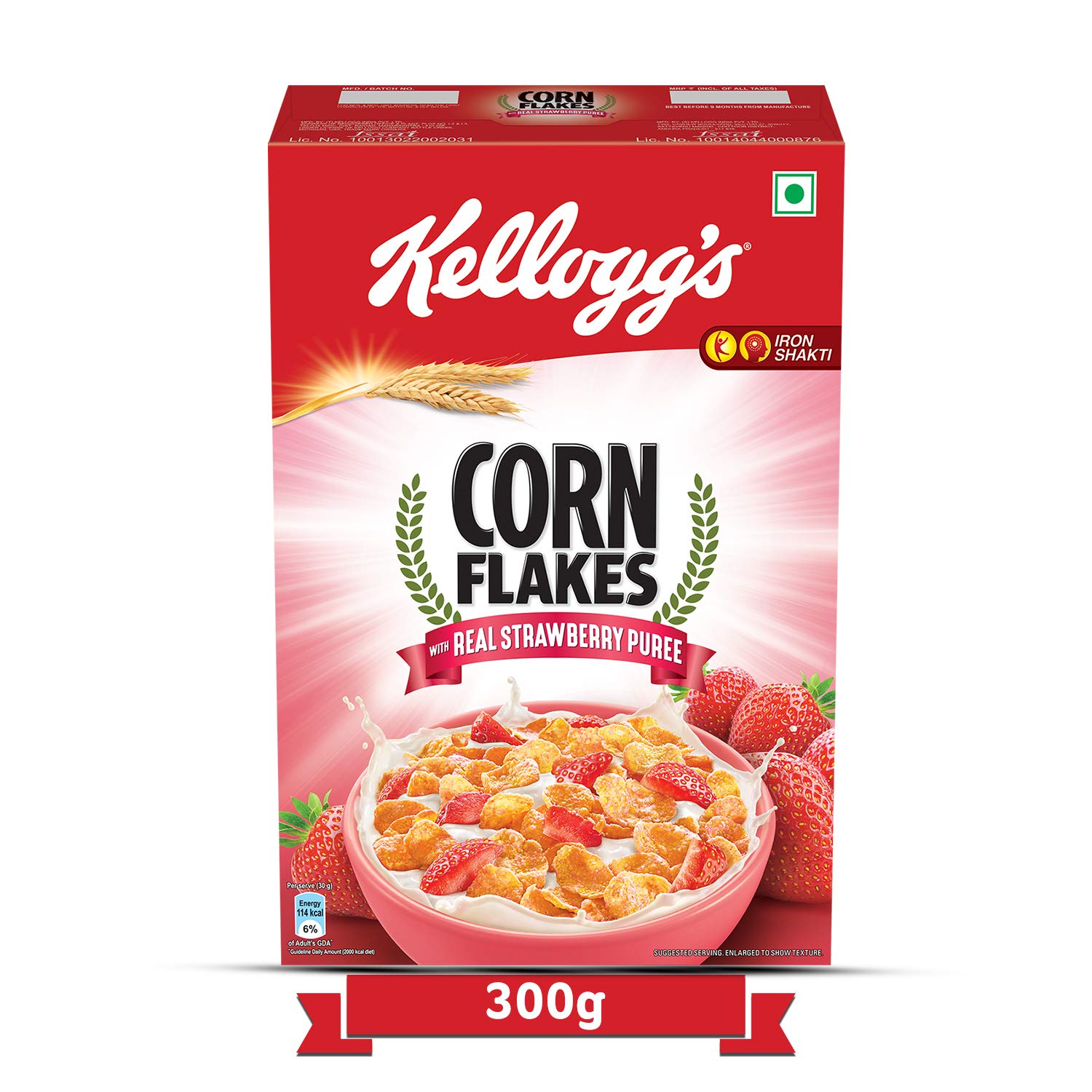 Kellogg's Real Strawberry Corn Flakes 500g