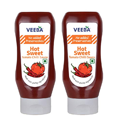 Veeba Hot Sweet Tomato Chilli Sauce 360g (Pack of 2) 